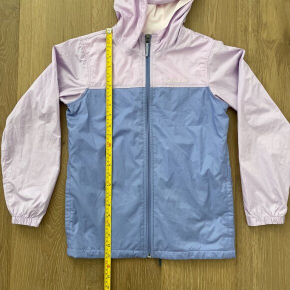 Columbia Jacket Girls Medium 10-12 Windbreaker Fleece Purple Pink Lilac Lavender - Picture 9 of 16